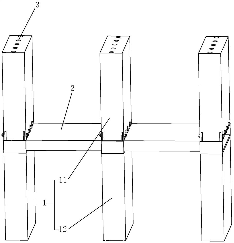 A reinforced concrete prefabricated integral pouring house structure and its construction method