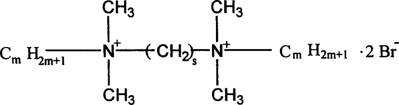 Cation dual surface active agent capable of using displacement agent