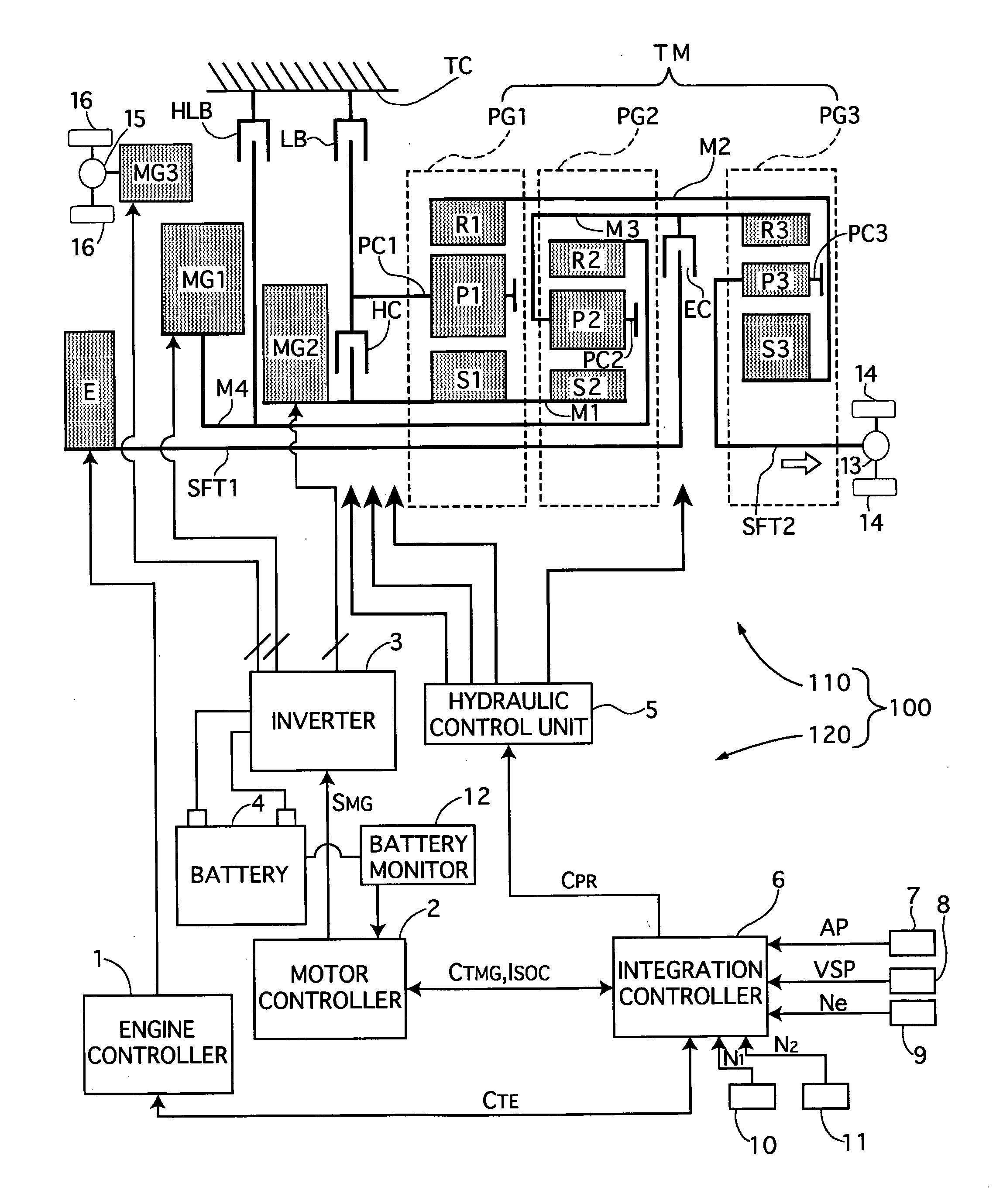 Drive train for hybrid electric vehicle