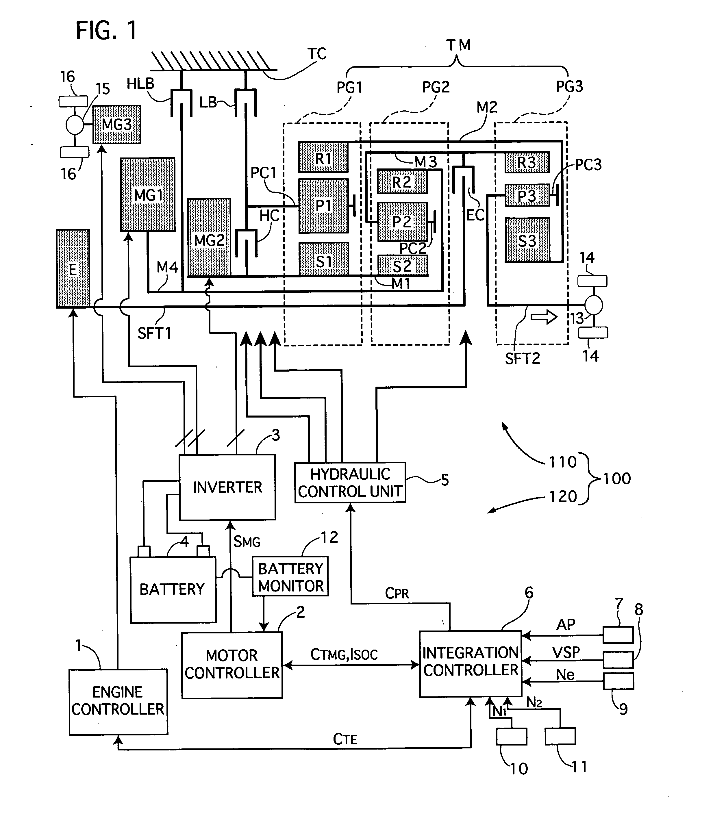 Drive train for hybrid electric vehicle