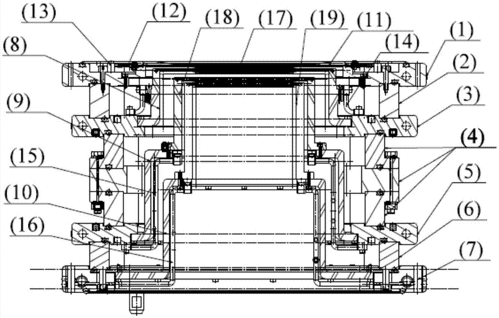 High-power high-current ion source four-electrode support base component