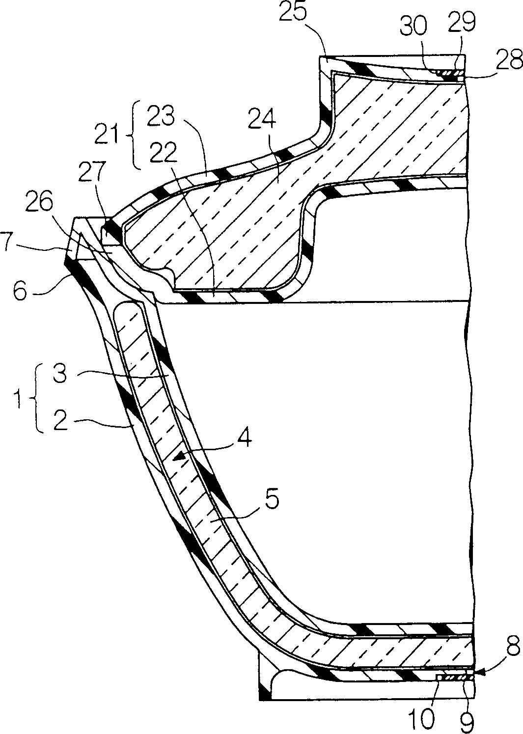 Thermally insulated synthetic resin container, thermally insulated synthetic resin lid and manufacturing method therefor