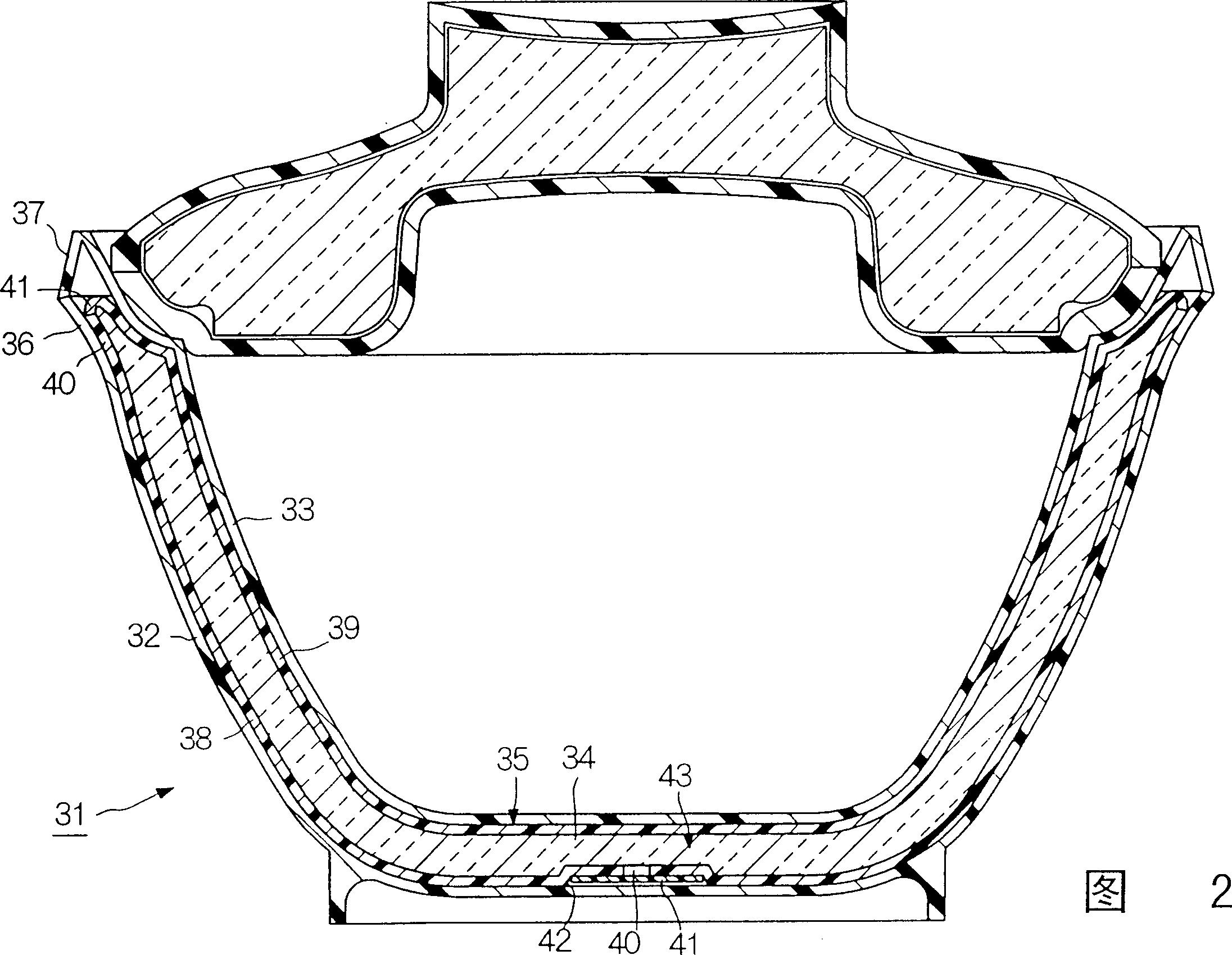 Thermally insulated synthetic resin container, thermally insulated synthetic resin lid and manufacturing method therefor