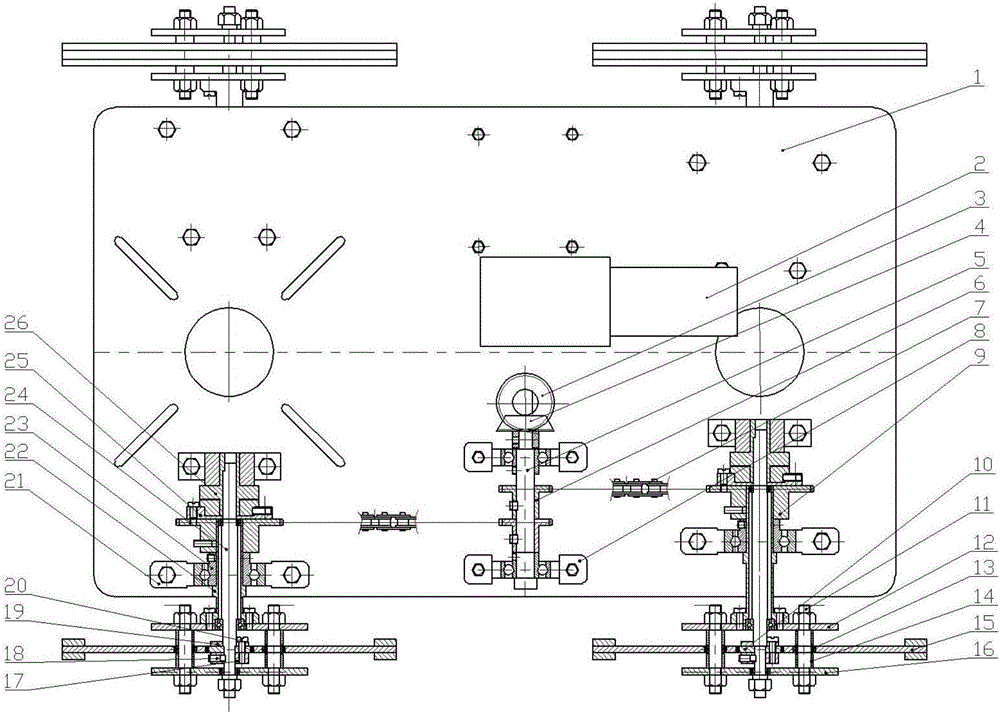 Stair climbing robot with planetary gear train