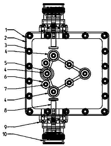 Bidirectionally adjustable cross-coupling structure