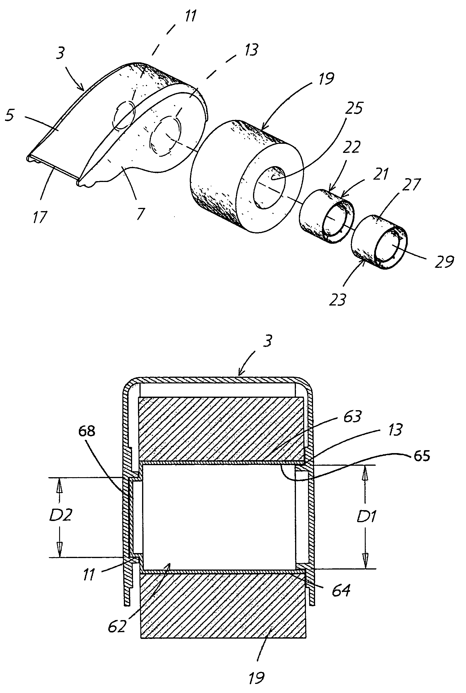 Polarized tape dispenser