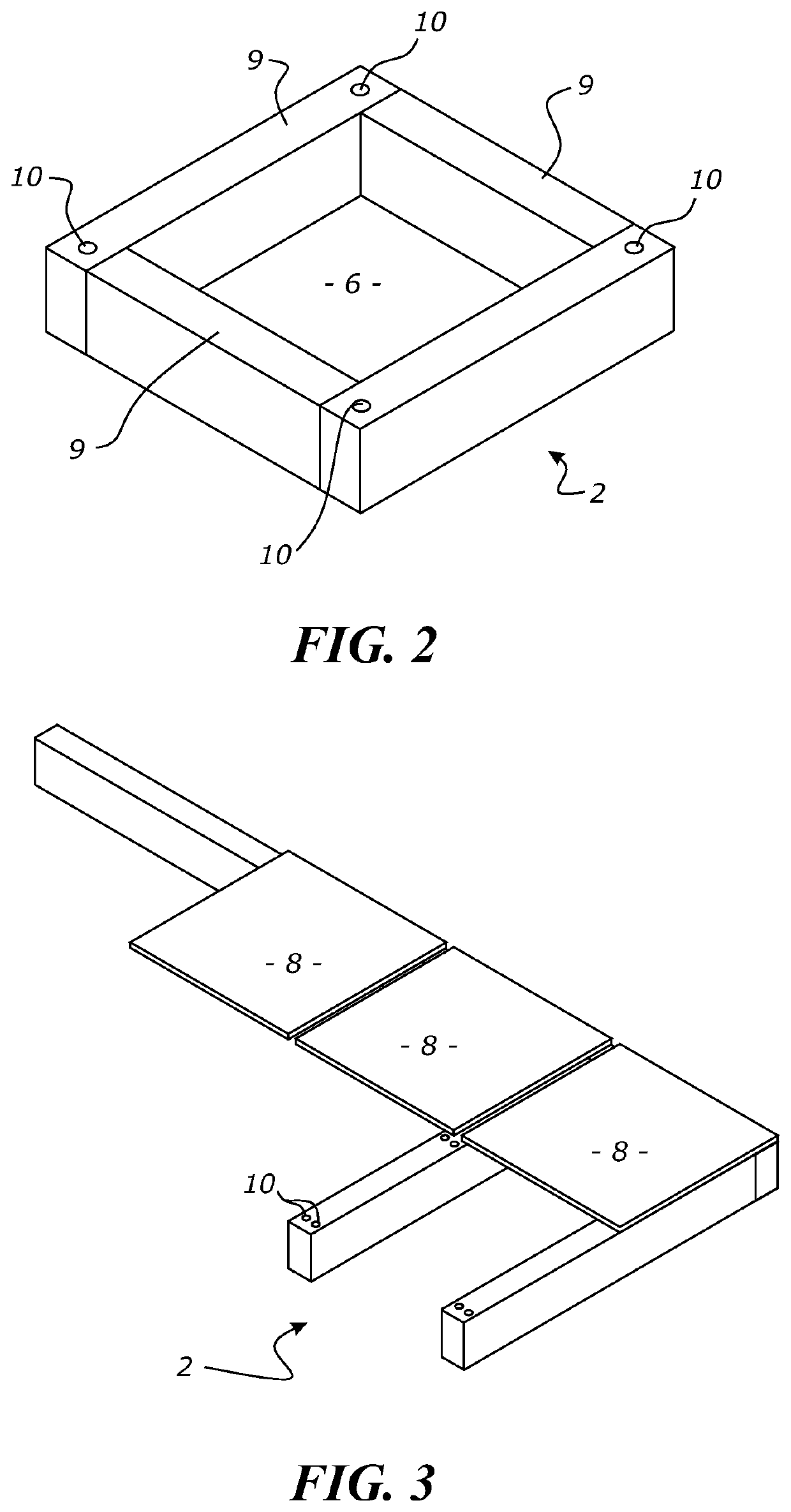 Tiled floor assembly and components