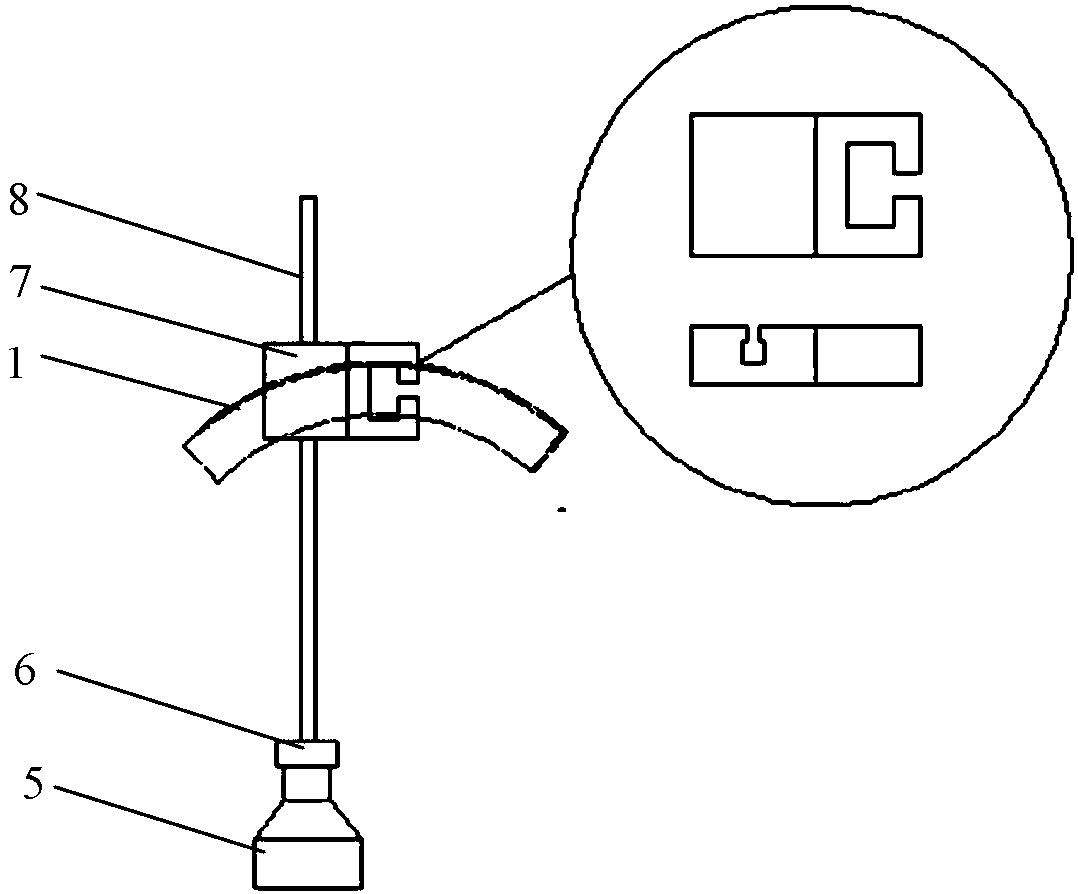 Two-degree-of-freedom guide rail for ellipsoidal glass bulb detection