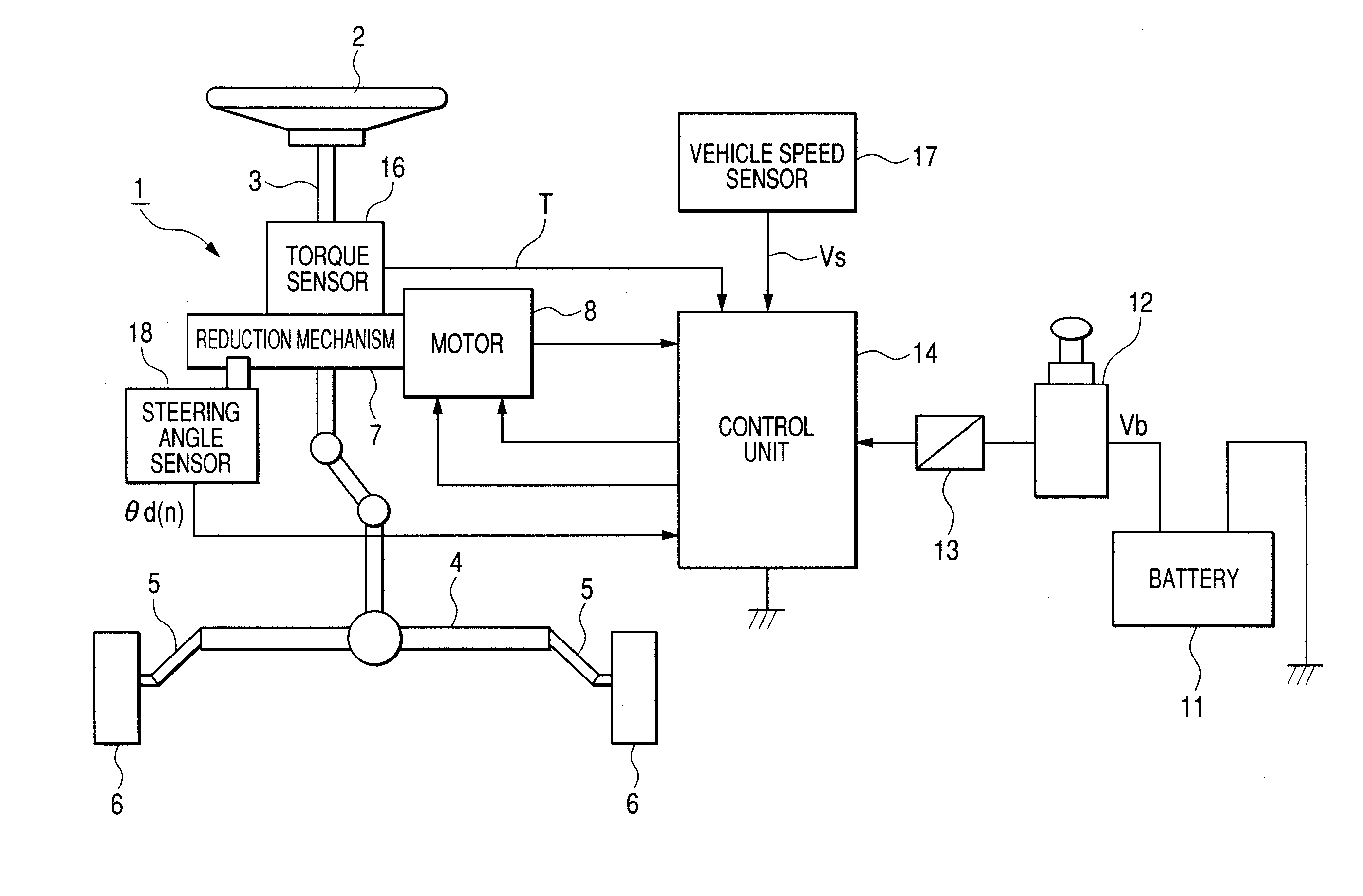 Absolute steering angle detecting device