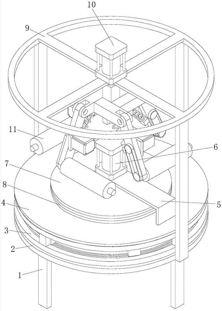 A chamfering machine for regular polygonal steel plate