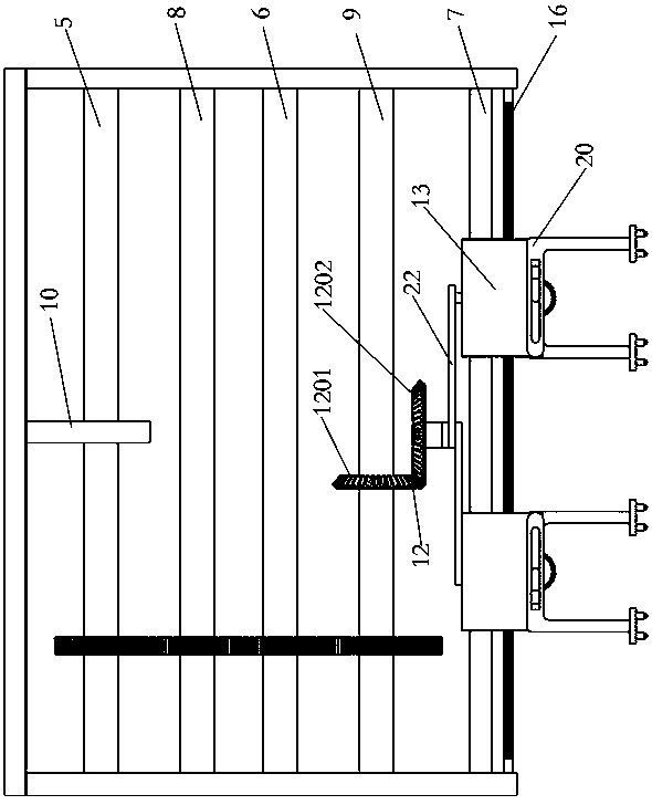 Waist and back rehabilitation device with bevel gears and swing guide rod mechanism