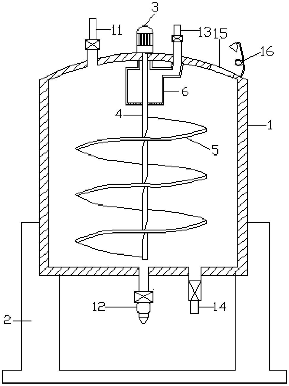 A chemical reaction tank