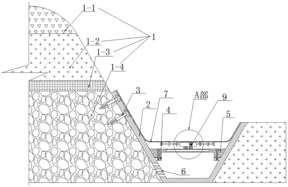 Rainwater and sewage diverting device for refuse landfill