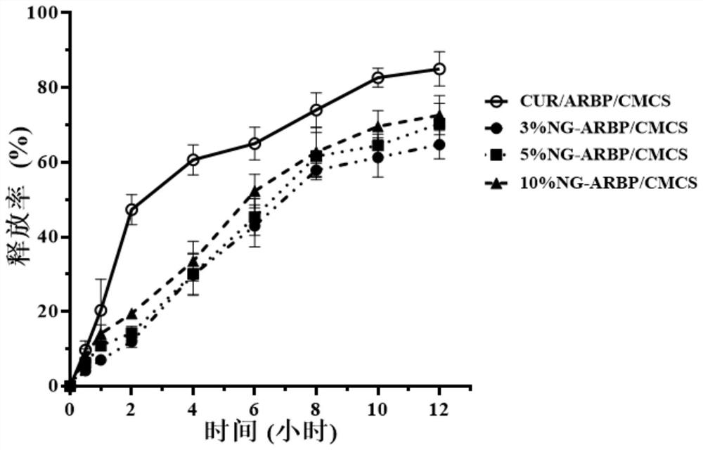 Sustained or controlled release antibacterial rice bran protein composite membrane as well as preparation method and application thereof