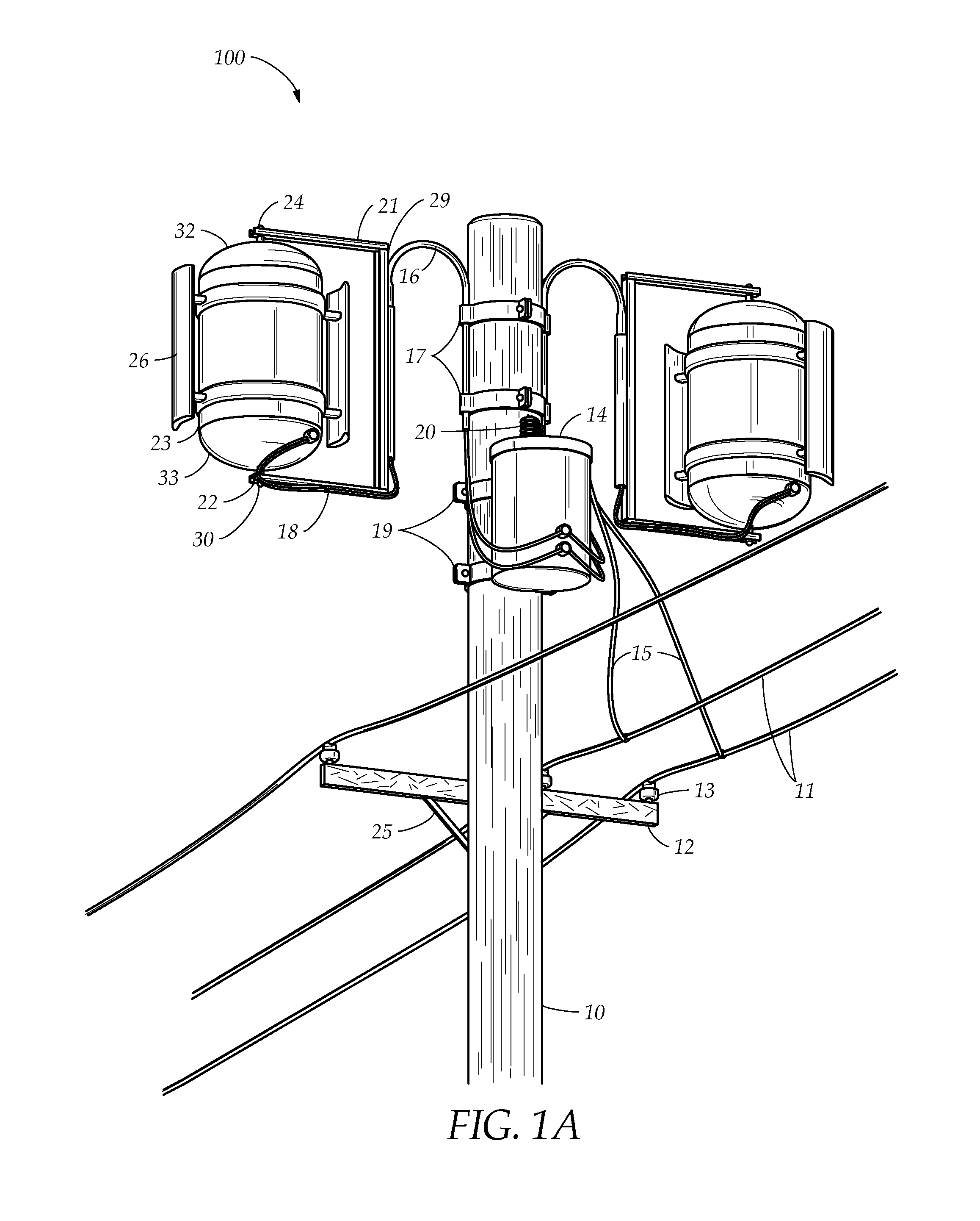 Utility pole mountable vertical axis wind turbine