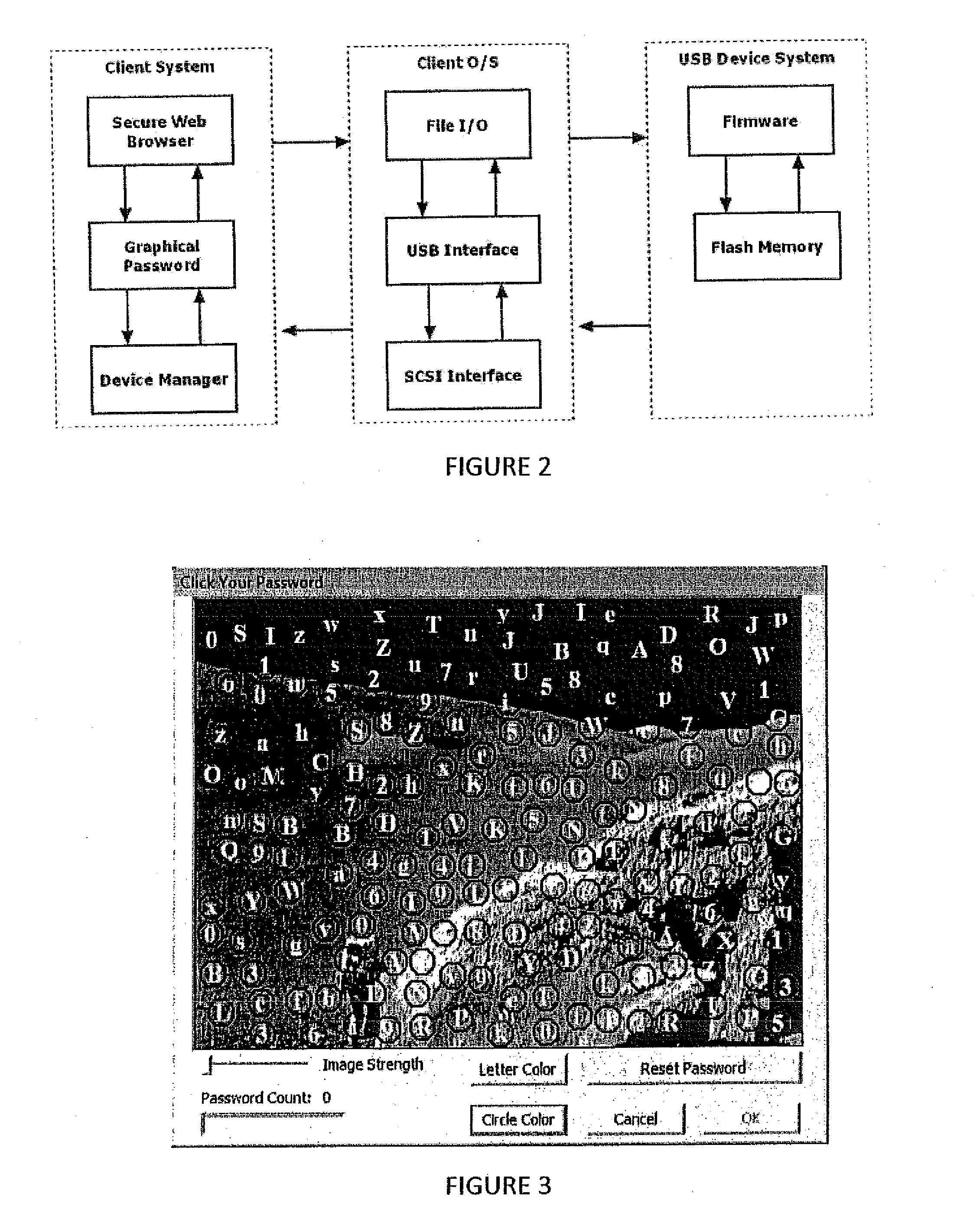 Two-factor graphical password for text password and encryption key generation