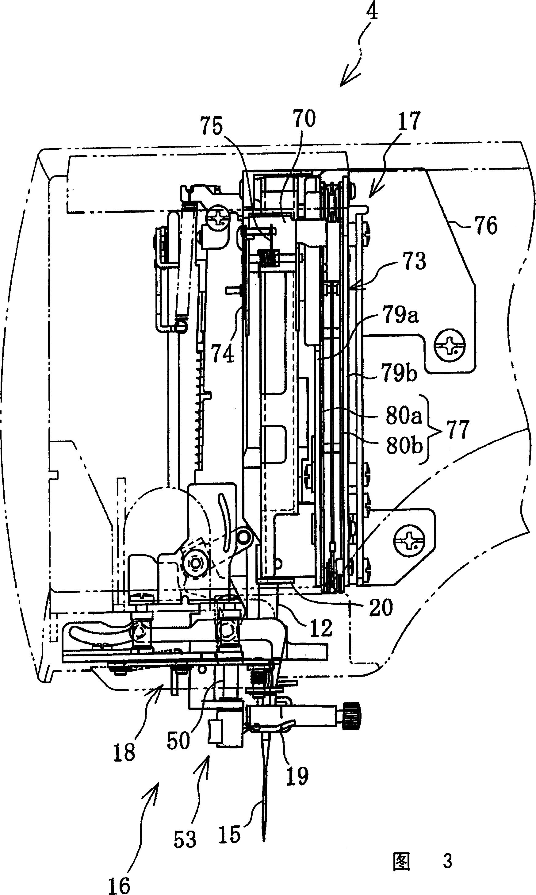 Sewing machine and thread box mounted on it