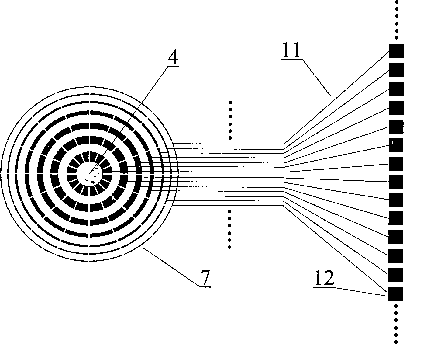 Detecting device integrated with light sound ultrasonic excitation and sensor