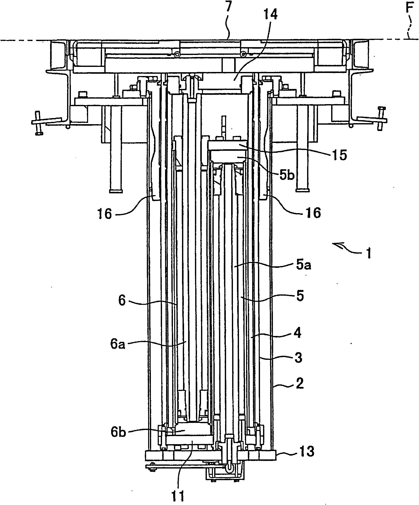 Extension sleeve type elevator and automobile maintenance elevator