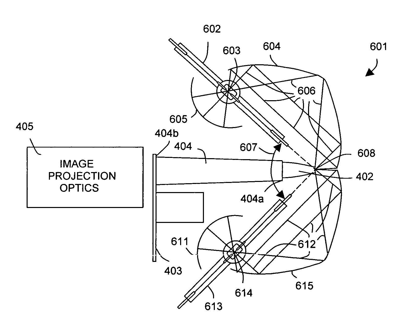 Efficient illumination systems for reduced étendue color video projection systems