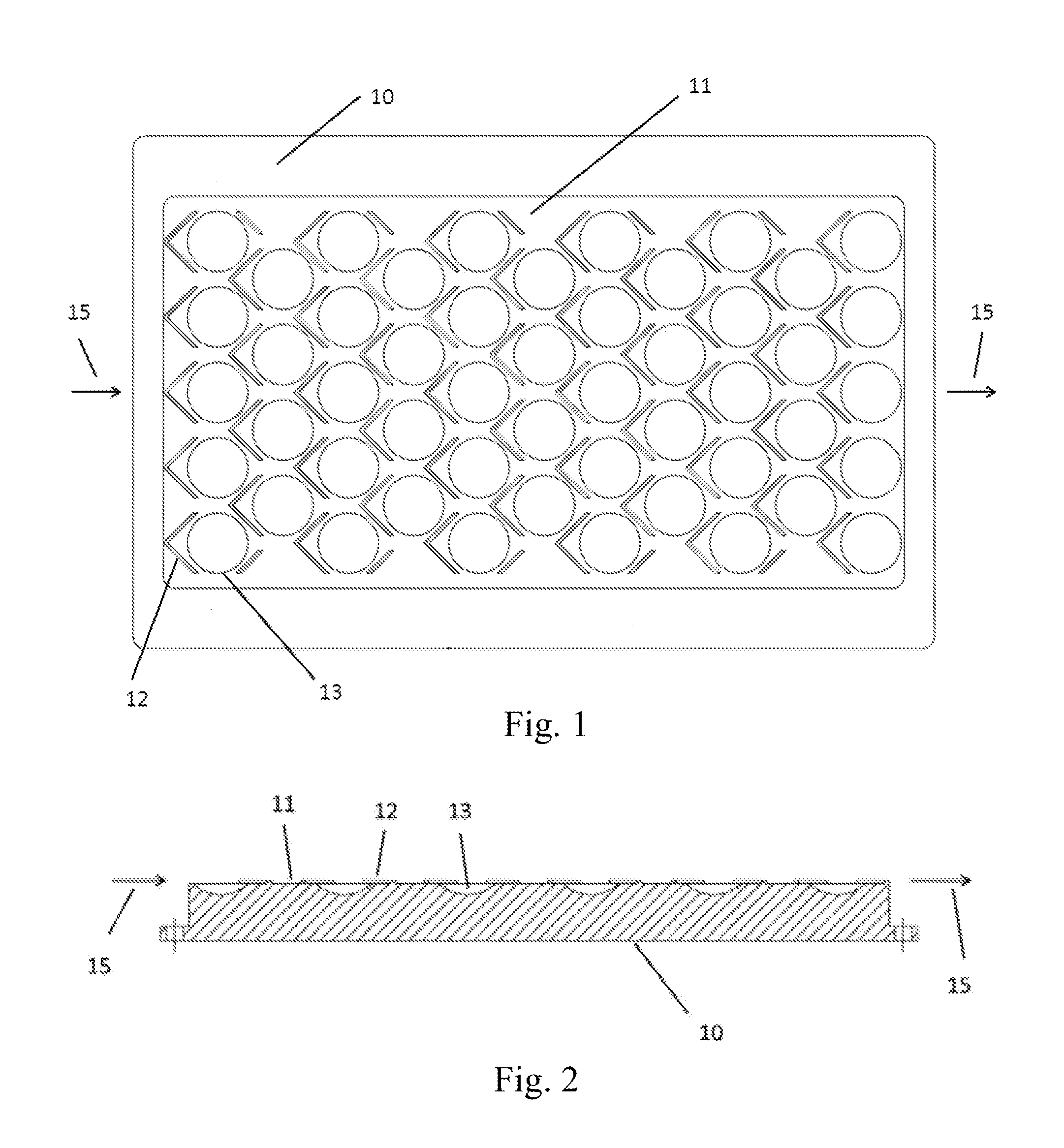 Cooling Device with Small Structured Rib-Dimple Hybrid Structures