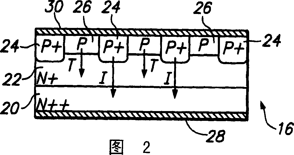 Diode with improved energy impulse rating