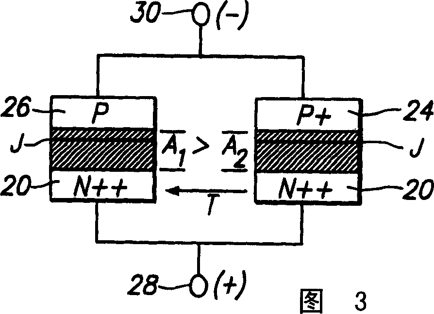 Diode with improved energy impulse rating