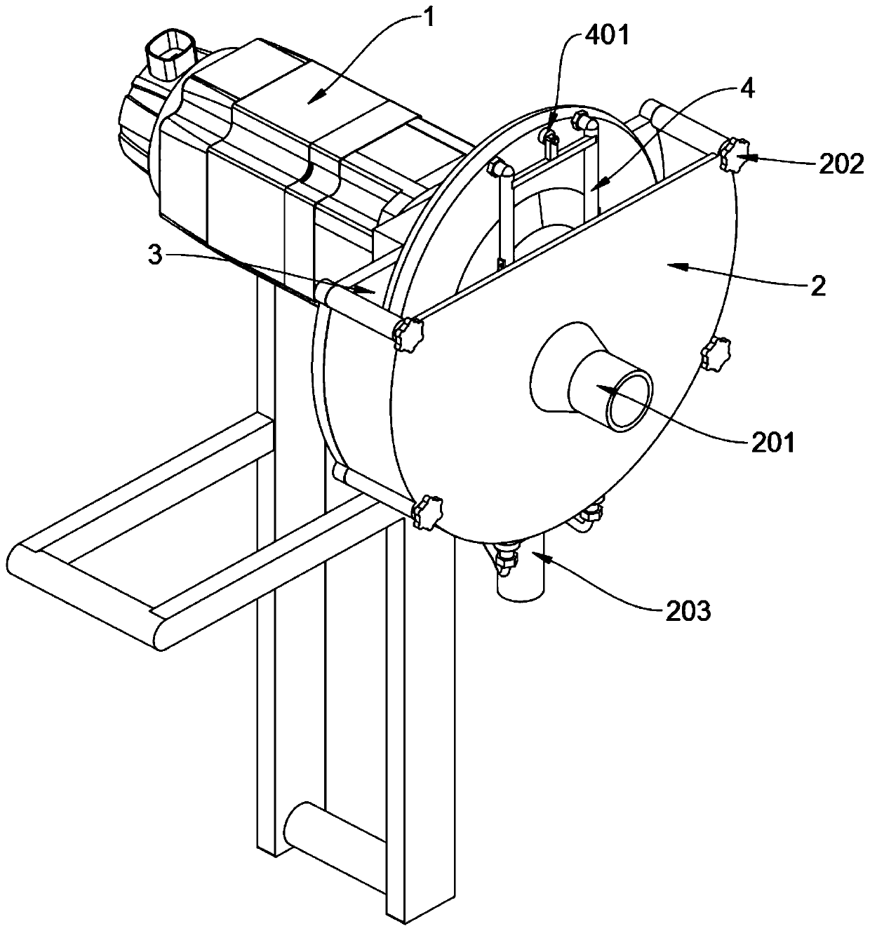 Wall top cutting device for decoration regions for decoration based on water mist dust suppression