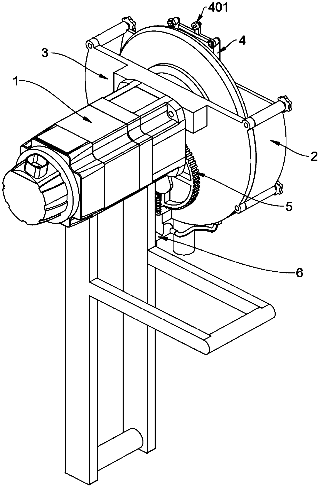 Wall top cutting device for decoration regions for decoration based on water mist dust suppression