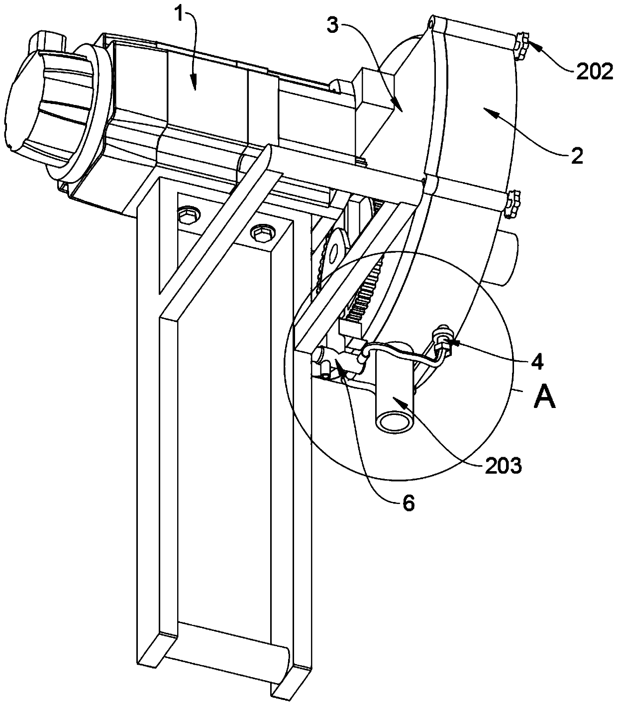 Wall top cutting device for decoration regions for decoration based on water mist dust suppression