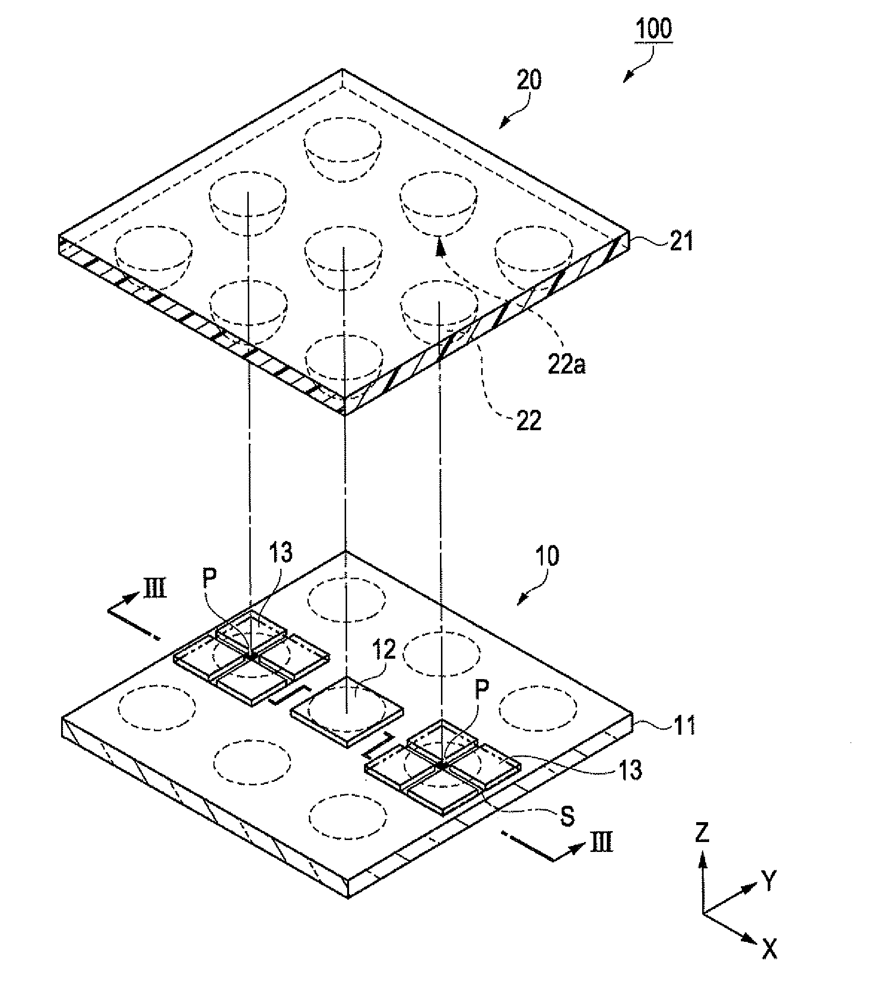 Detection device, electronic apparatus, and robot