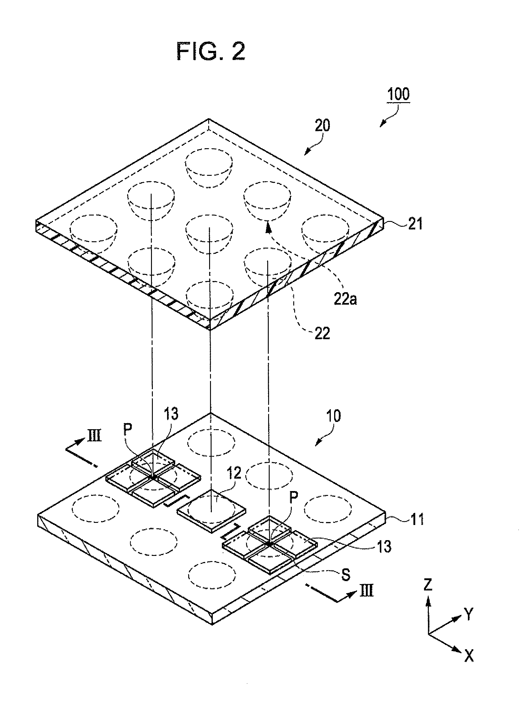 Detection device, electronic apparatus, and robot