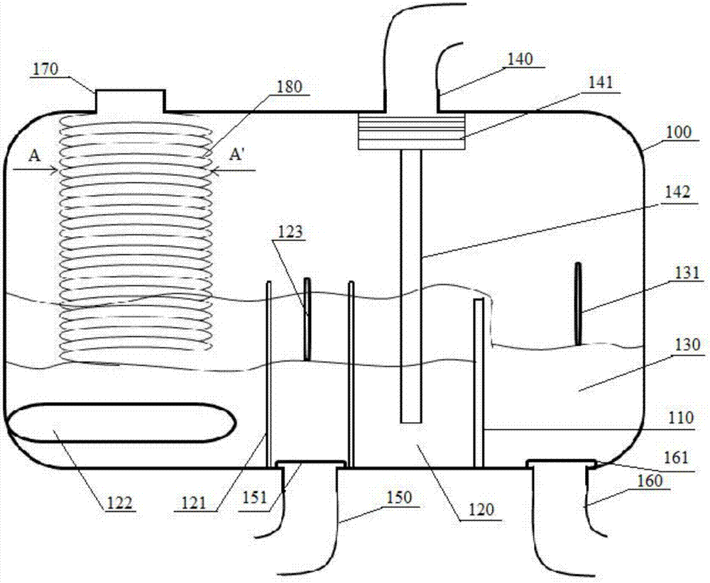 Three-phase separator, oil and gas well testing and measuring system and combustion control method of oil and gas well testing and measuring system