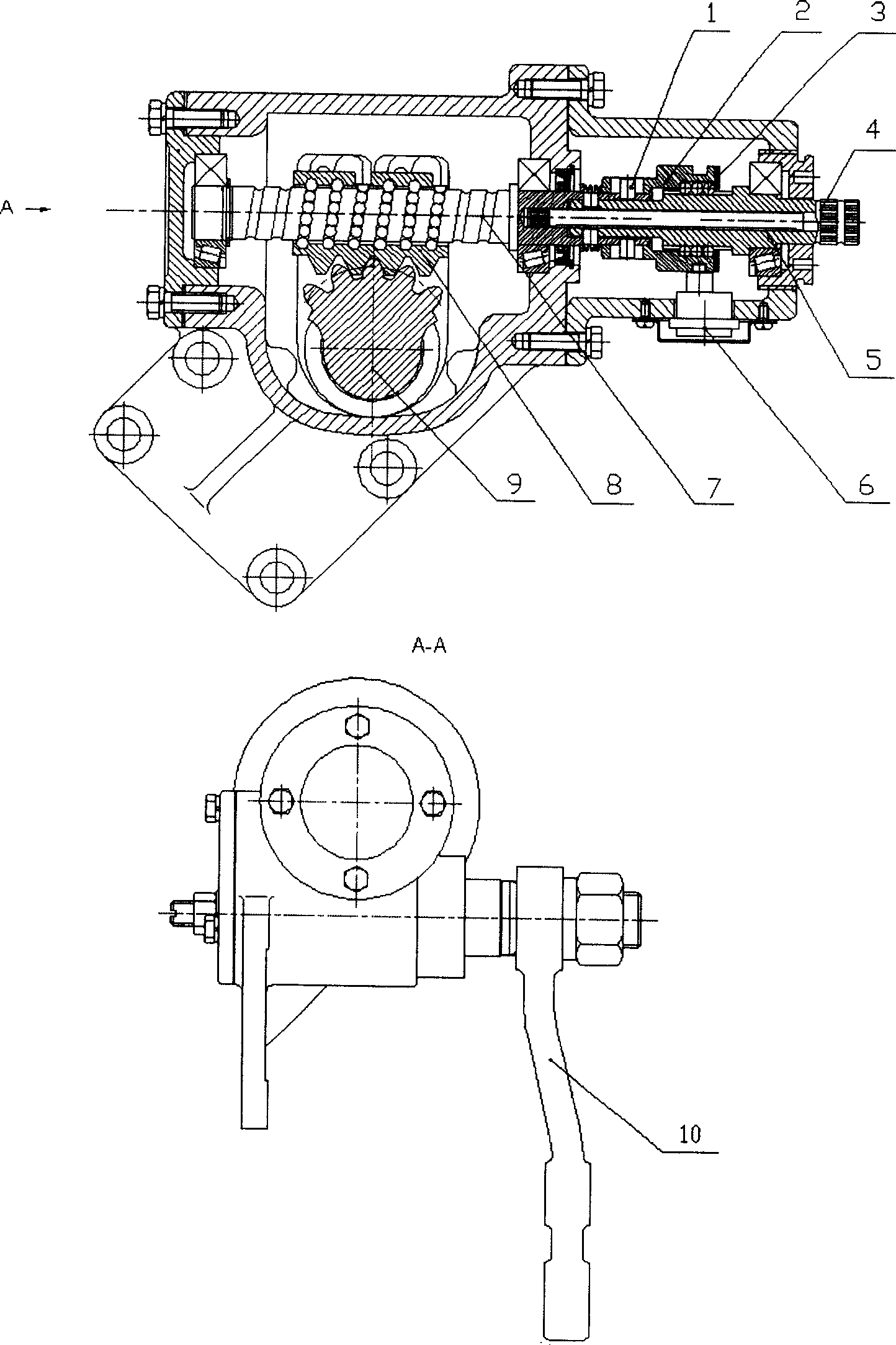 Motor push rod type power-assisted steering apparatus