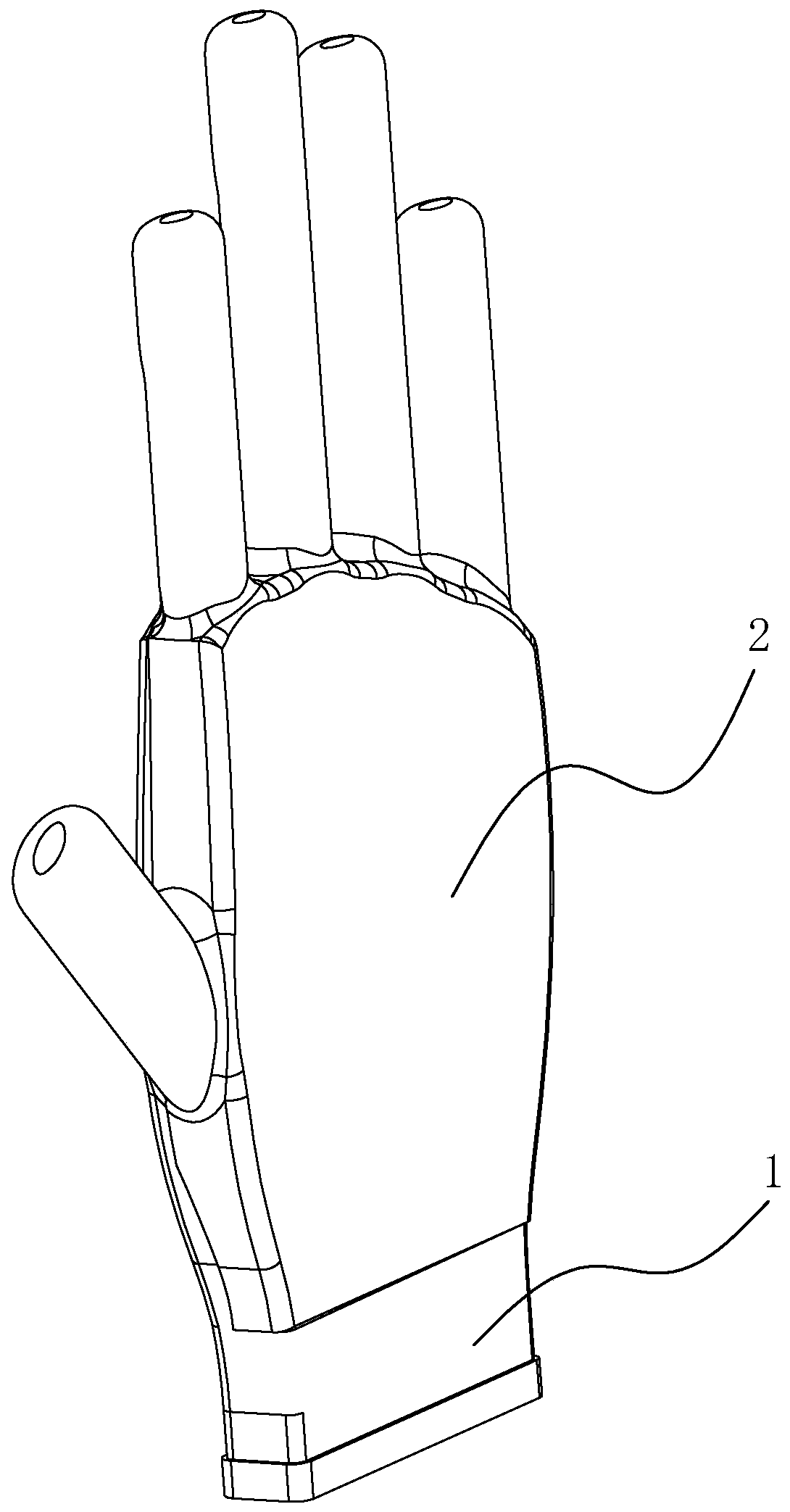 Gum dipping glove and manufacturing process thereof