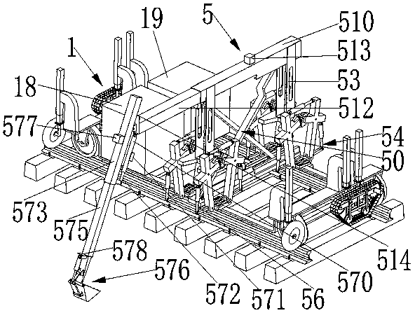 Automatic stone moving and discharging multifunctional device