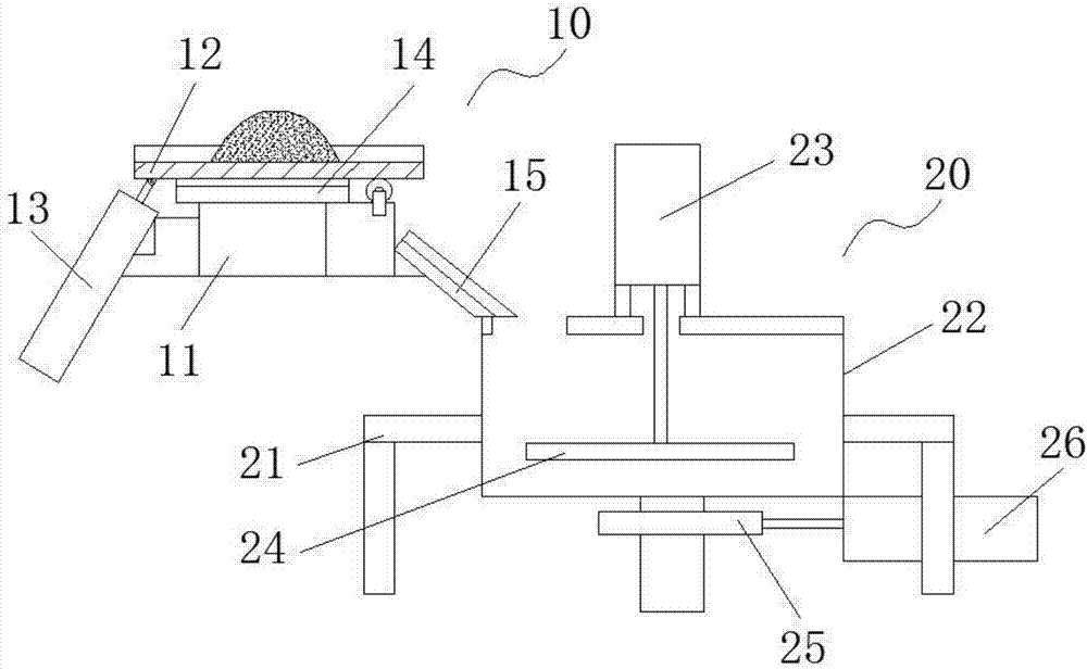 Automatic charging and grinding machine