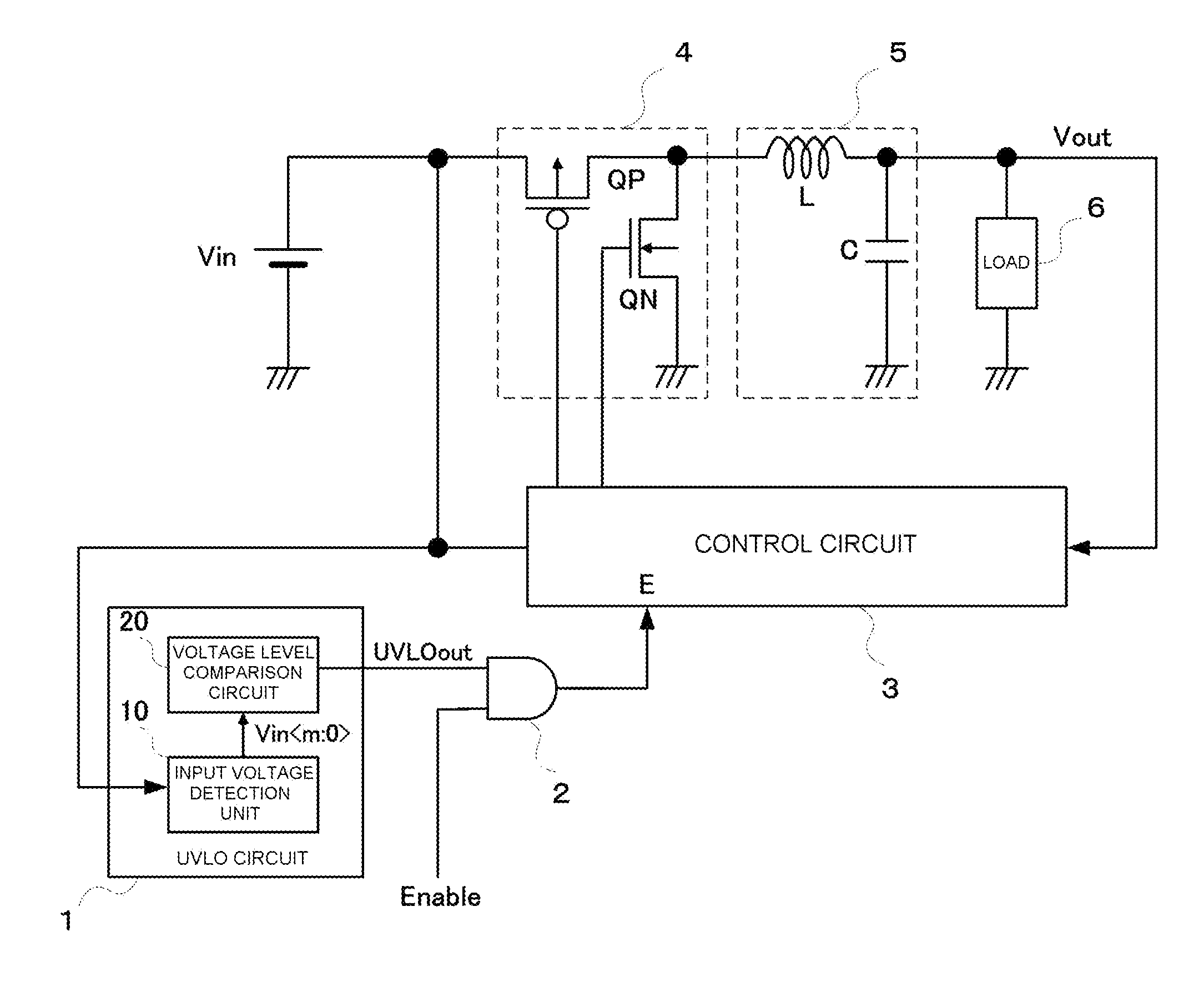 Switching power supply system provided with under voltage lock out circuit