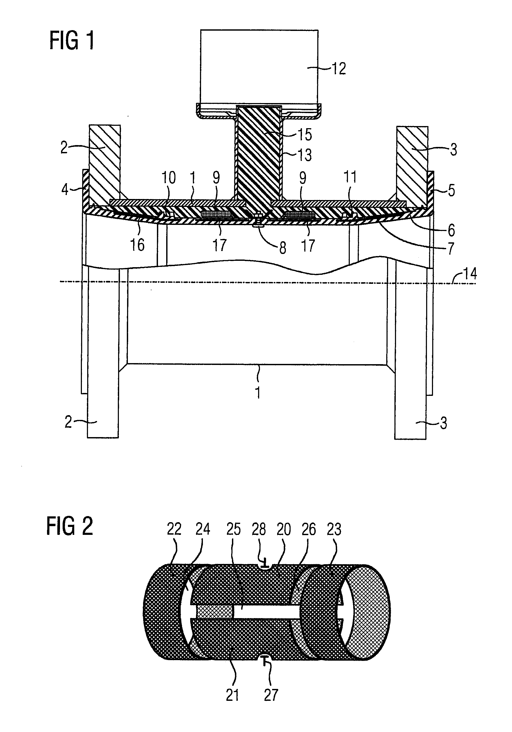 Magnetically inductive flow meter