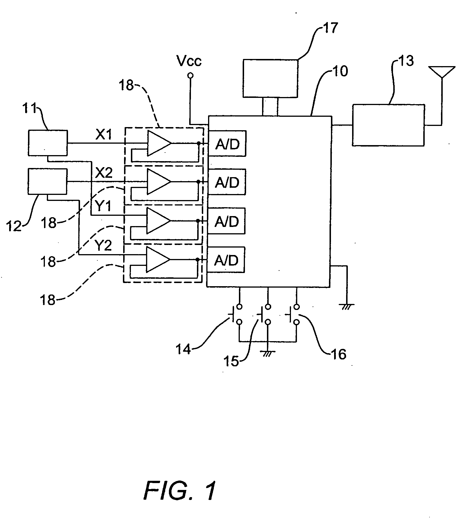 Pointing device for detecting hand-movement