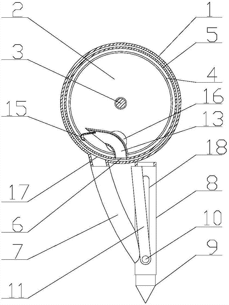 Seed sowing device combining scoop-type seed extraction and piston hole pricking