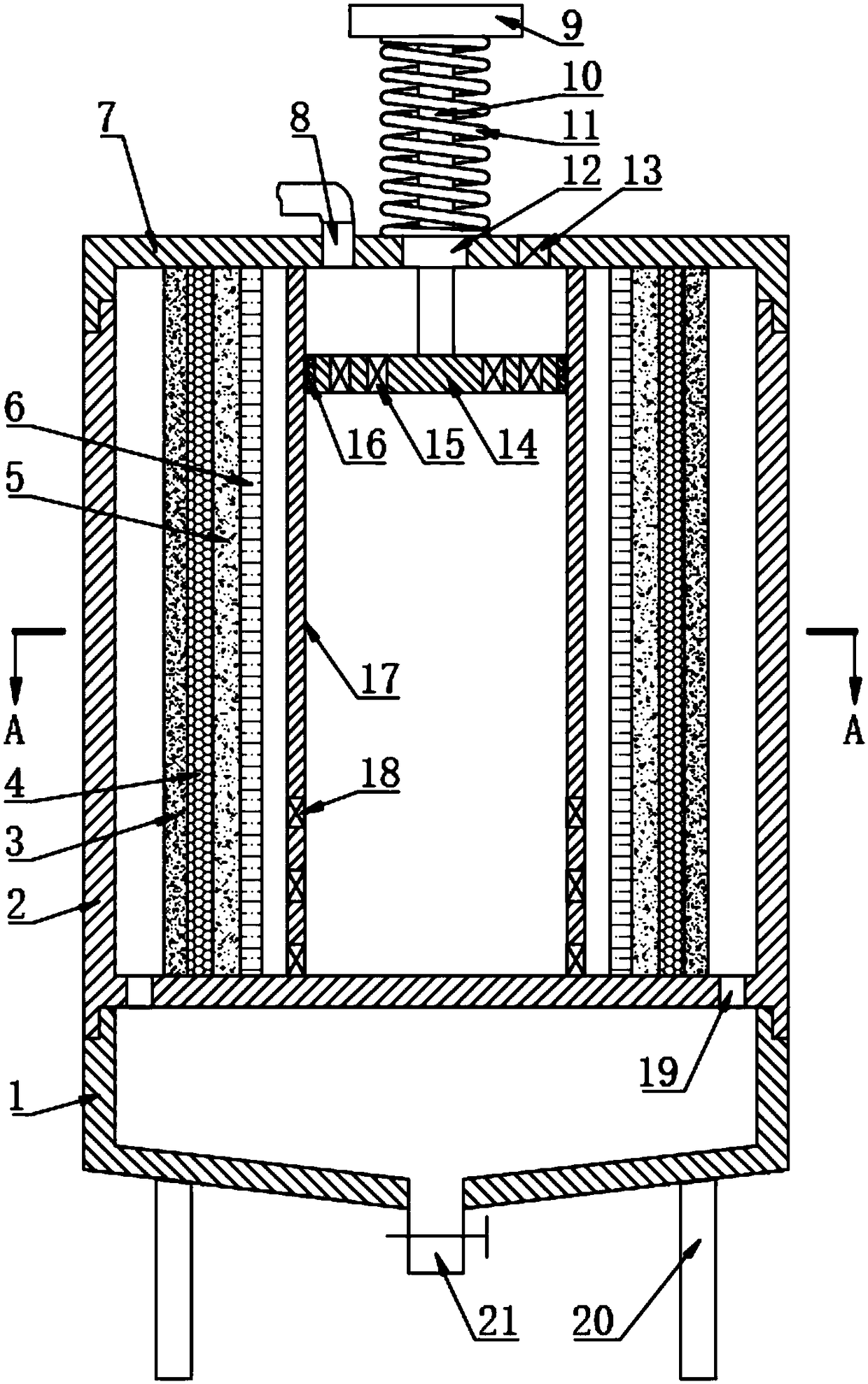 Manual pressurization type fast water purifier