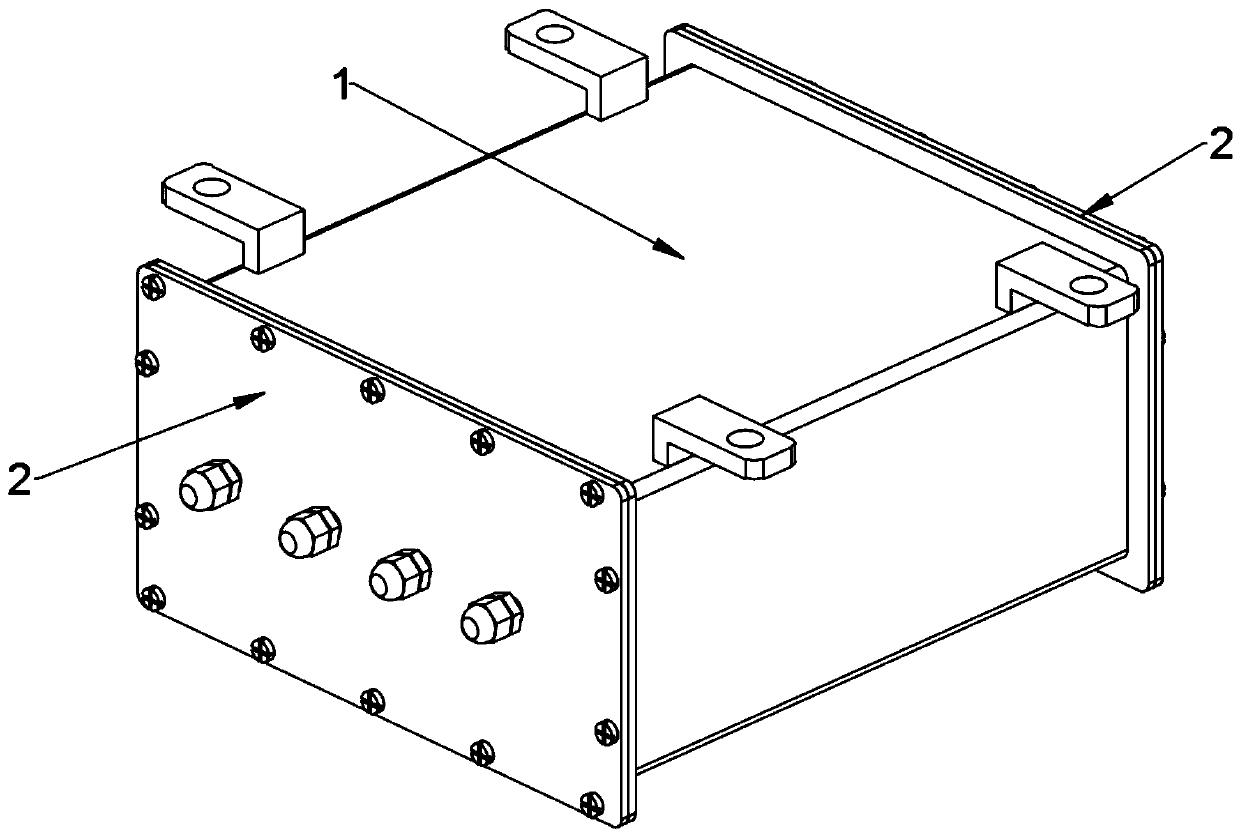 Novel lithium battery receiving box device capable of achieving automatic monitoring and cooling