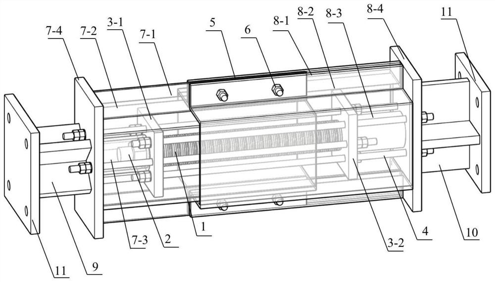 Self-resetting steel support with pre-pressing disc spring and friction damper