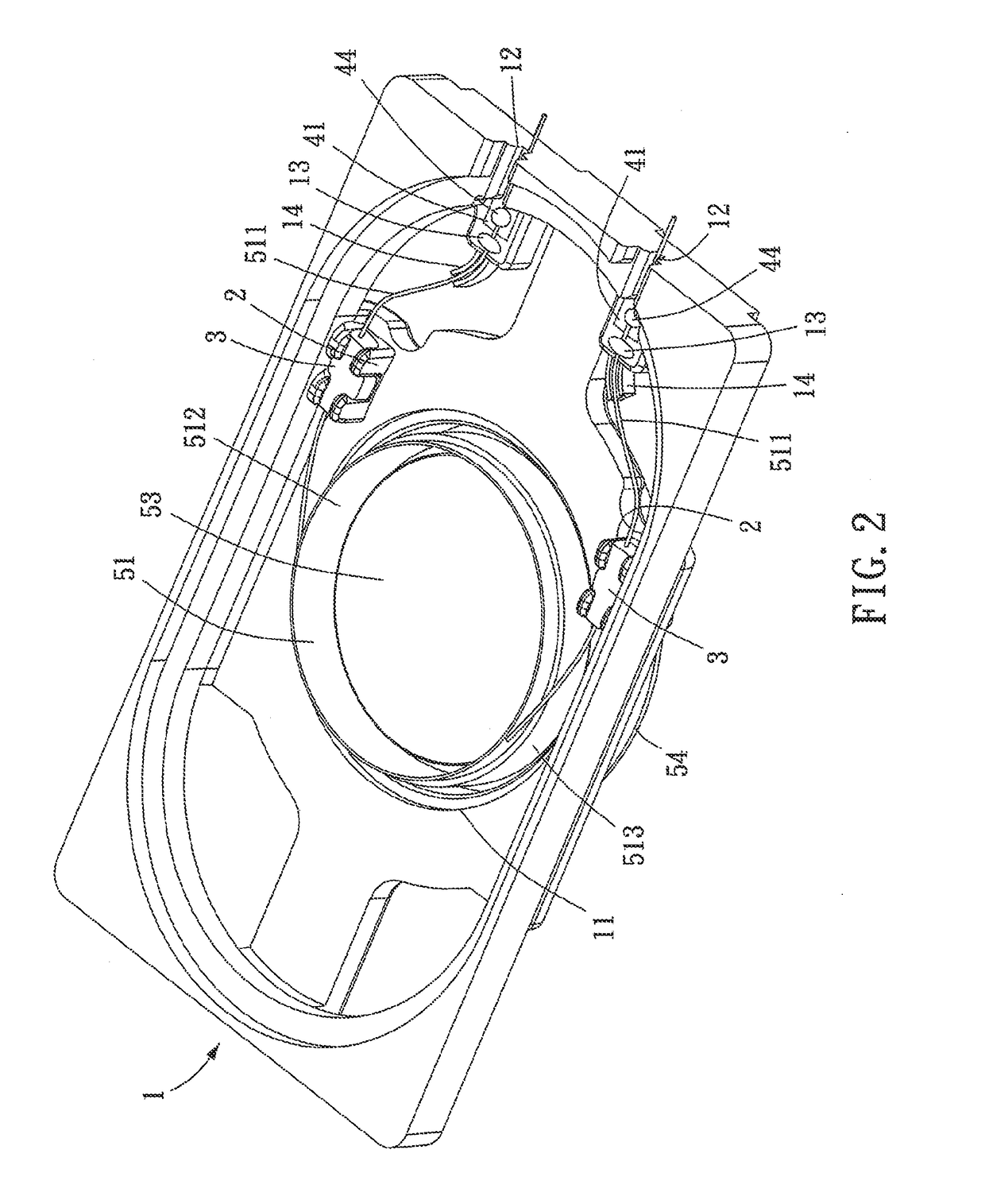 Support frame for thin mini speaker structure and method of assembling lead wires to support frame of thin mini speaker structure