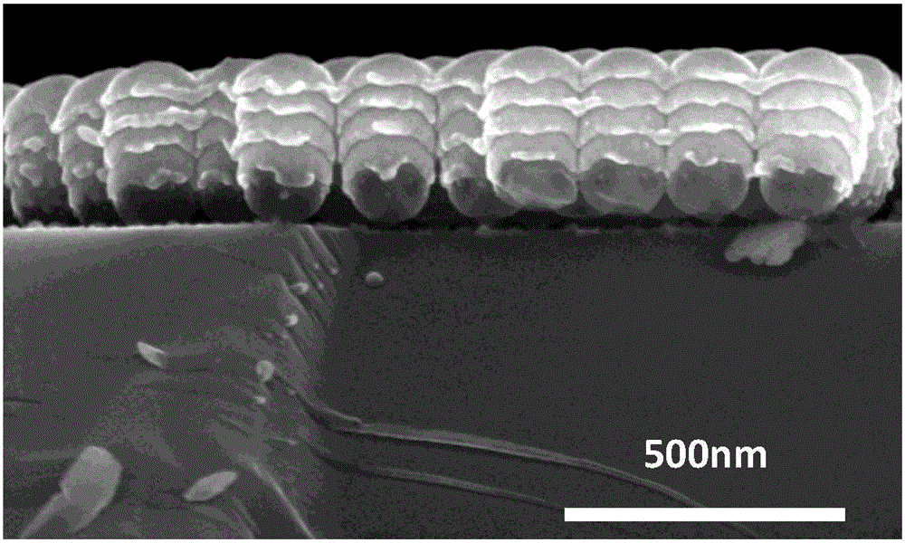 Compound type multilayer film structure silver nanowire and preparation method thereof