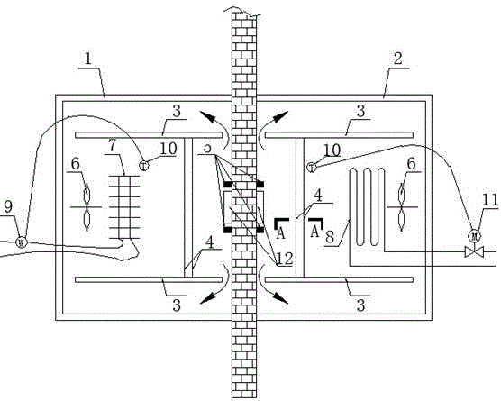 Device for detecting heat transfer coefficient of building enclosing structure on site