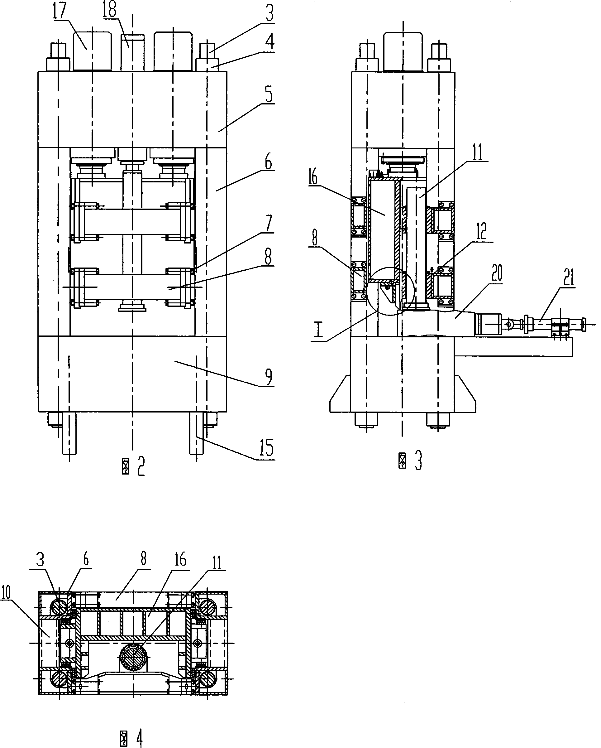 Frame type oleodynamic press for the crushing of titanium sponge knife