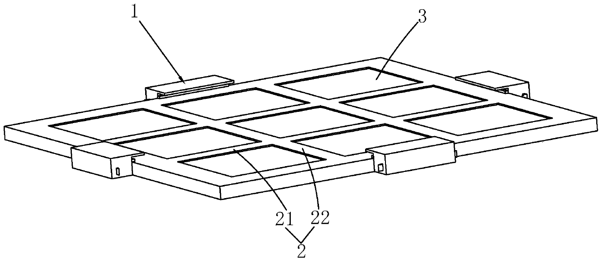 Indoor suspended ceiling structure and construction method thereof