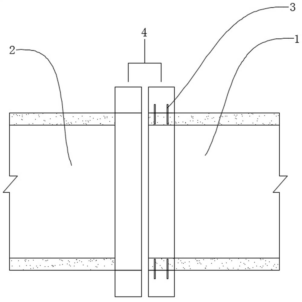 Connecting method for waterproof settlement joint at junction of new box culvert and old box culvert